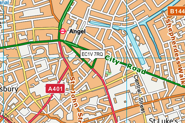 EC1V 7RQ map - OS VectorMap District (Ordnance Survey) EC1V 7RQ map - OS VectorMap District (Ordnance Survey)