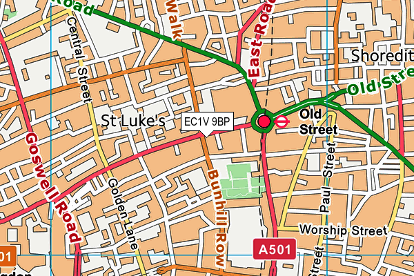 EC1V 9BP map - OS VectorMap District (Ordnance Survey) EC1V 9BP map - OS VectorMap District (Ordnance Survey)