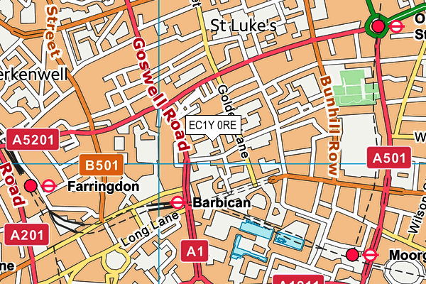 EC1Y 0RE map - OS VectorMap District (Ordnance Survey) EC1Y 0RE map - OS VectorMap District (Ordnance Survey)