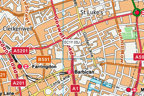 EC1Y 0SJ map - OS VectorMap District (Ordnance Survey) EC1Y 0SJ map - OS VectorMap District (Ordnance Survey)