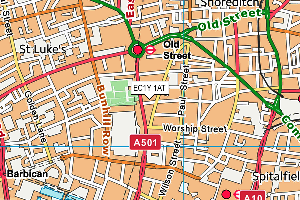 EC1Y 1AT map - OS VectorMap District (Ordnance Survey) EC1Y 1AT map - OS VectorMap District (Ordnance Survey)