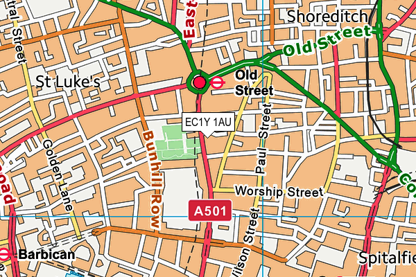 EC1Y 1AU map - OS VectorMap District (Ordnance Survey) EC1Y 1AU map - OS VectorMap District (Ordnance Survey)