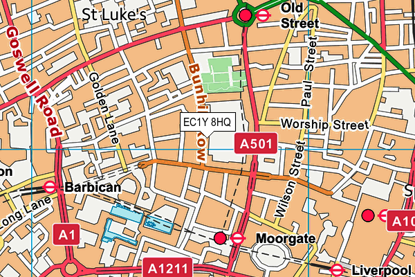 EC1Y 8HQ map - OS VectorMap District (Ordnance Survey) EC1Y 8HQ map - OS VectorMap District (Ordnance Survey)