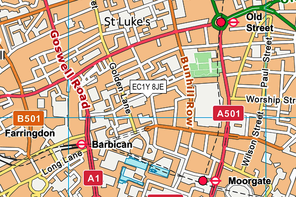 EC1Y 8JE map - OS VectorMap District (Ordnance Survey)