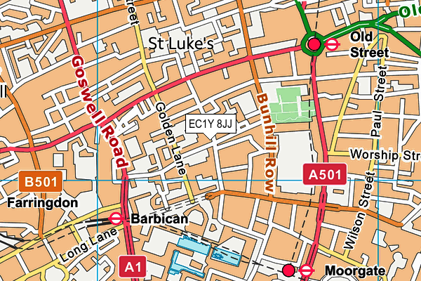 EC1Y 8JJ map - OS VectorMap District (Ordnance Survey) EC1Y 8JJ map - OS VectorMap District (Ordnance Survey)