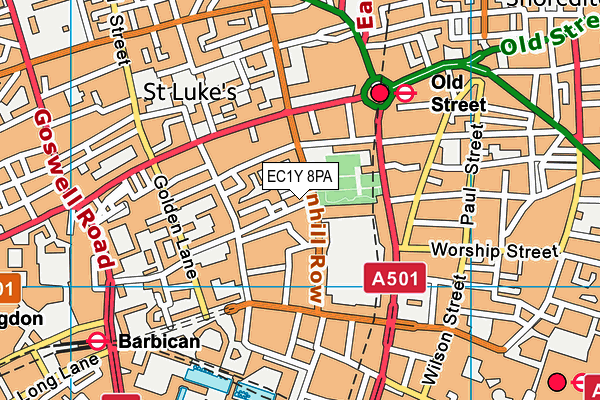 EC1Y 8PA map - OS VectorMap District (Ordnance Survey) EC1Y 8PA map - OS VectorMap District (Ordnance Survey)