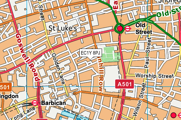 EC1Y 8PJ map - OS VectorMap District (Ordnance Survey) EC1Y 8PJ map - OS VectorMap District (Ordnance Survey)