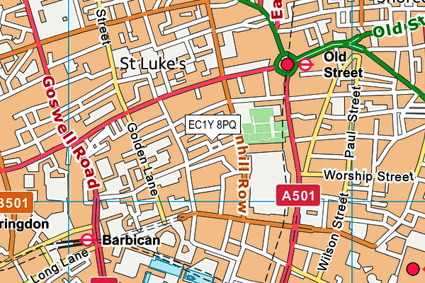 EC1Y 8PQ map - OS VectorMap District (Ordnance Survey) EC1Y 8PQ map - OS VectorMap District (Ordnance Survey)
