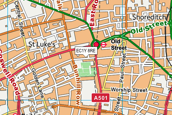 EC1Y 8RE map - OS VectorMap District (Ordnance Survey) EC1Y 8RE map - OS VectorMap District (Ordnance Survey)