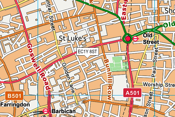 EC1Y 8ST map - OS VectorMap District (Ordnance Survey) EC1Y 8ST map - OS VectorMap District (Ordnance Survey)
