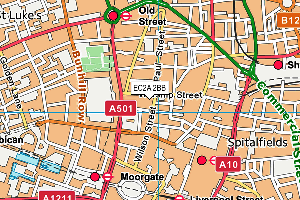 EC2A 2BB map - OS VectorMap District (Ordnance Survey) EC2A 2BB map - OS VectorMap District (Ordnance Survey)