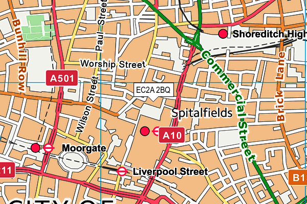 EC2A 2BQ map - OS VectorMap District (Ordnance Survey) EC2A 2BQ map - OS VectorMap District (Ordnance Survey)