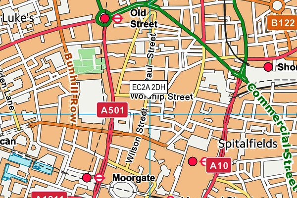EC2A 2DH map - OS VectorMap District (Ordnance Survey) EC2A 2DH map - OS VectorMap District (Ordnance Survey)