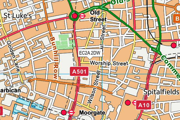 EC2A 2DW map - OS VectorMap District (Ordnance Survey) EC2A 2DW map - OS VectorMap District (Ordnance Survey)