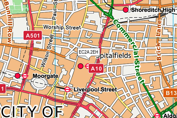 EC2A 2EH map - OS VectorMap District (Ordnance Survey) EC2A 2EH map - OS VectorMap District (Ordnance Survey)