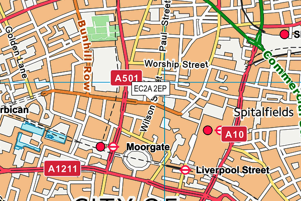 EC2A 2EP map - OS VectorMap District (Ordnance Survey) EC2A 2EP map - OS VectorMap District (Ordnance Survey)