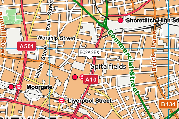 EC2A 2EX map - OS VectorMap District (Ordnance Survey) EC2A 2EX map - OS VectorMap District (Ordnance Survey)