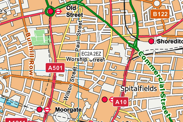 EC2A 2EZ map - OS VectorMap District (Ordnance Survey) EC2A 2EZ map - OS VectorMap District (Ordnance Survey)