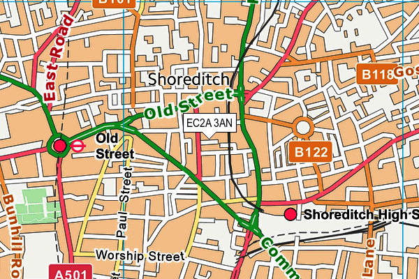 EC2A 3AN map - OS VectorMap District (Ordnance Survey) EC2A 3AN map - OS VectorMap District (Ordnance Survey)