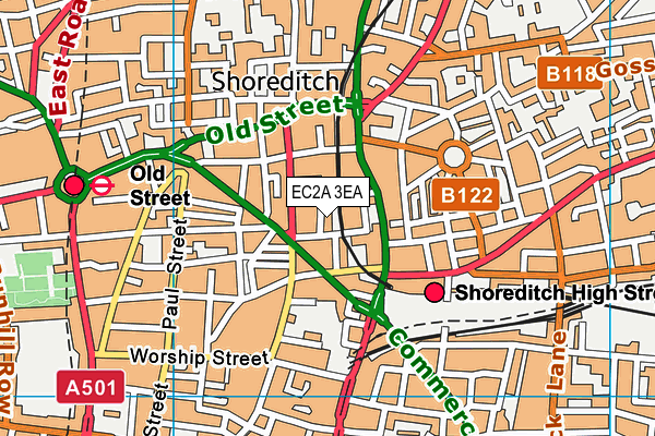 EC2A 3EA map - OS VectorMap District (Ordnance Survey) EC2A 3EA map - OS VectorMap District (Ordnance Survey)