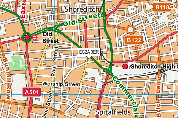 EC2A 3ER map - OS VectorMap District (Ordnance Survey) EC2A 3ER map - OS VectorMap District (Ordnance Survey)
