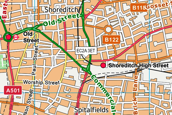 EC2A 3ET map - OS VectorMap District (Ordnance Survey) EC2A 3ET map - OS VectorMap District (Ordnance Survey)