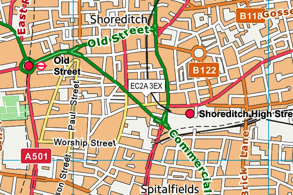 EC2A 3EX map - OS VectorMap District (Ordnance Survey) EC2A 3EX map - OS VectorMap District (Ordnance Survey)