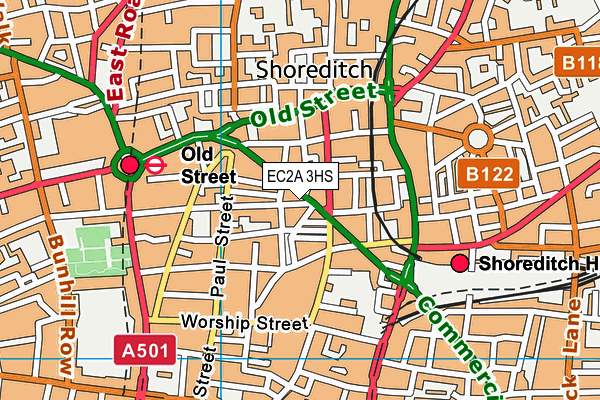 EC2A 3HS map - OS VectorMap District (Ordnance Survey) EC2A 3HS map - OS VectorMap District (Ordnance Survey)