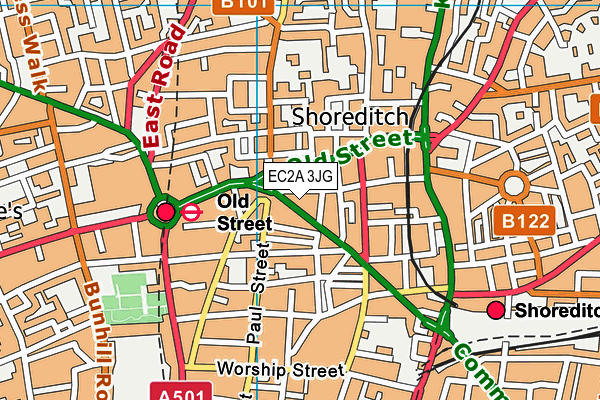 EC2A 3JG map - OS VectorMap District (Ordnance Survey) EC2A 3JG map - OS VectorMap District (Ordnance Survey)