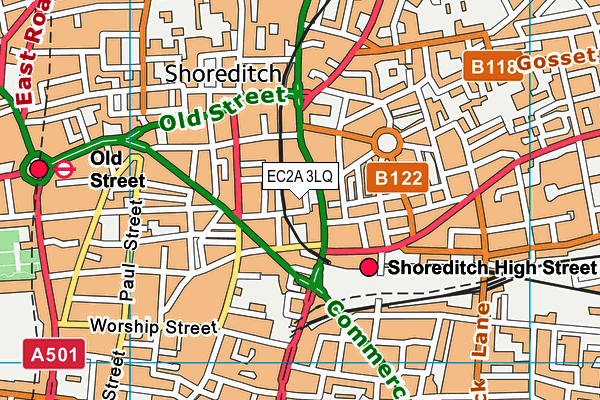EC2A 3LQ map - OS VectorMap District (Ordnance Survey) EC2A 3LQ map - OS VectorMap District (Ordnance Survey)