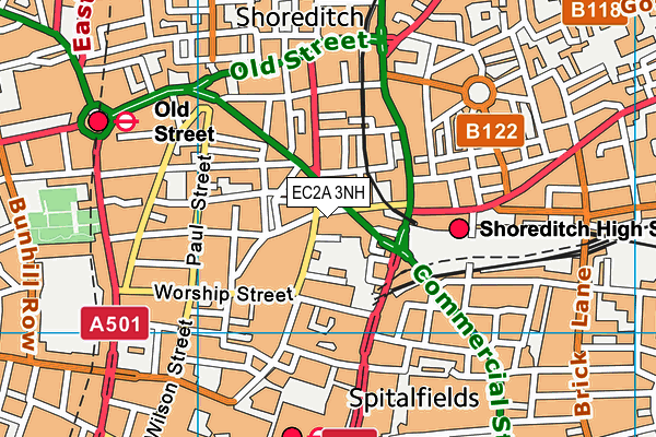 EC2A 3NH map - OS VectorMap District (Ordnance Survey) EC2A 3NH map - OS VectorMap District (Ordnance Survey)