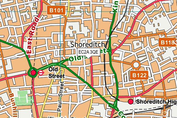 EC2A 3QE map - OS VectorMap District (Ordnance Survey) EC2A 3QE map - OS VectorMap District (Ordnance Survey)