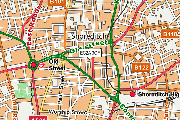 EC2A 3QF map - OS VectorMap District (Ordnance Survey) EC2A 3QF map - OS VectorMap District (Ordnance Survey)
