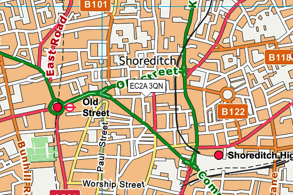 EC2A 3QN map - OS VectorMap District (Ordnance Survey) EC2A 3QN map - OS VectorMap District (Ordnance Survey)