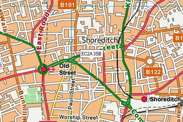 EC2A 3SB map - OS VectorMap District (Ordnance Survey) EC2A 3SB map - OS VectorMap District (Ordnance Survey)