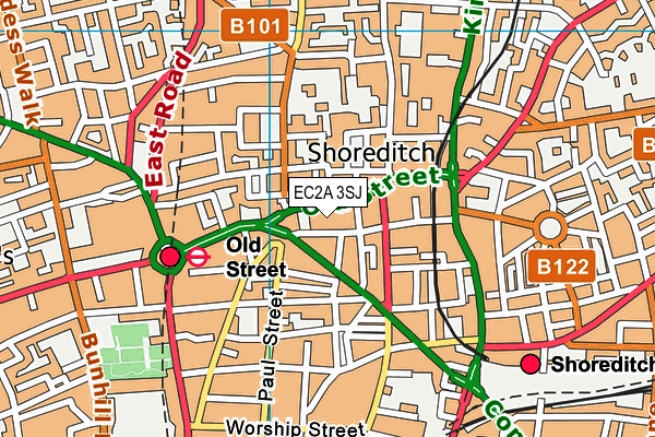 EC2A 3SJ map - OS VectorMap District (Ordnance Survey) EC2A 3SJ map - OS VectorMap District (Ordnance Survey)