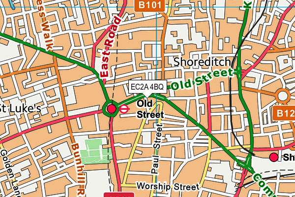 EC2A 4BQ map - OS VectorMap District (Ordnance Survey)