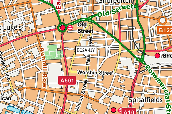 EC2A 4JY map - OS VectorMap District (Ordnance Survey) EC2A 4JY map - OS VectorMap District (Ordnance Survey)