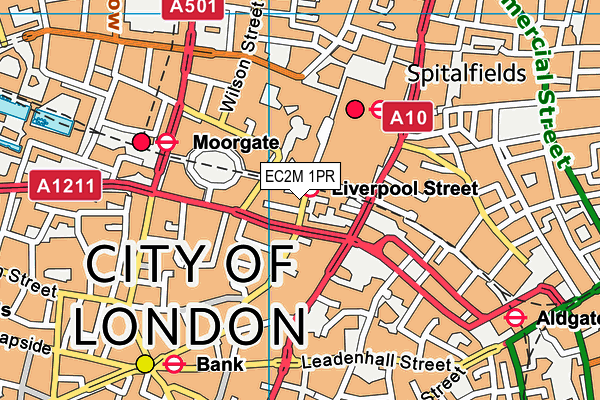 EC2M 1PR map - OS VectorMap District (Ordnance Survey) EC2M 1PR map - OS VectorMap District (Ordnance Survey)