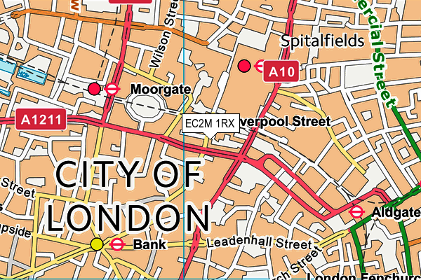 EC2M 1RX map - OS VectorMap District (Ordnance Survey) EC2M 1RX map - OS VectorMap District (Ordnance Survey)