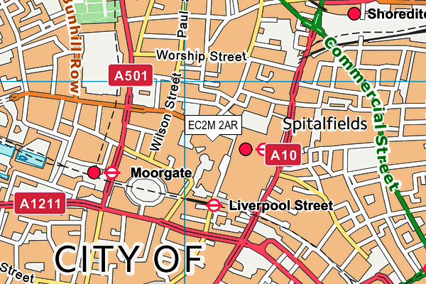 EC2M 2AR map - OS VectorMap District (Ordnance Survey) EC2M 2AR map - OS VectorMap District (Ordnance Survey)