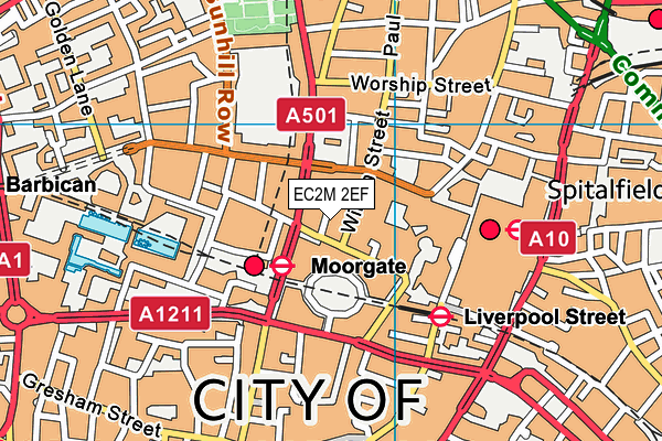 EC2M 2EF map - OS VectorMap District (Ordnance Survey) EC2M 2EF map - OS VectorMap District (Ordnance Survey)