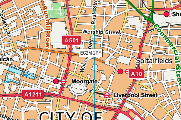 EC2M 2PF map - OS VectorMap District (Ordnance Survey) EC2M 2PF map - OS VectorMap District (Ordnance Survey)
