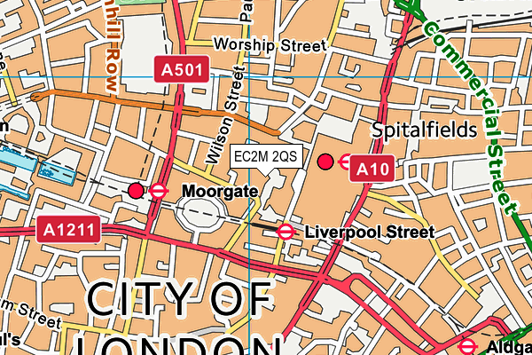 EC2M 2QS map - OS VectorMap District (Ordnance Survey) EC2M 2QS map - OS VectorMap District (Ordnance Survey)