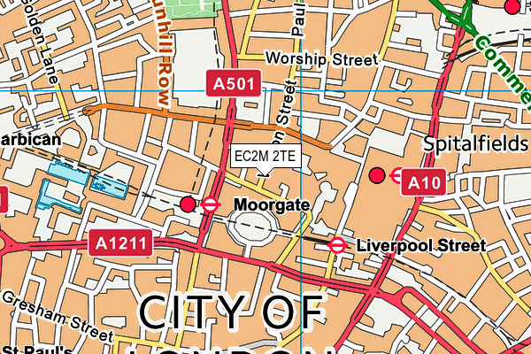 EC2M 2TE map - OS VectorMap District (Ordnance Survey) EC2M 2TE map - OS VectorMap District (Ordnance Survey)