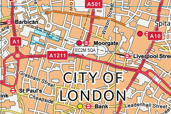 EC2M 5QA map - OS VectorMap District (Ordnance Survey) EC2M 5QA map - OS VectorMap District (Ordnance Survey)