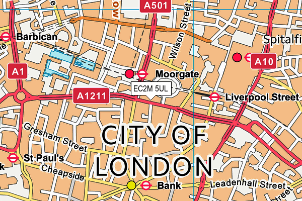 EC2M 5UL map - OS VectorMap District (Ordnance Survey) EC2M 5UL map - OS VectorMap District (Ordnance Survey)