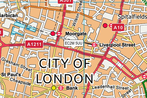 EC2M 5UU map - OS VectorMap District (Ordnance Survey) EC2M 5UU map - OS VectorMap District (Ordnance Survey)
