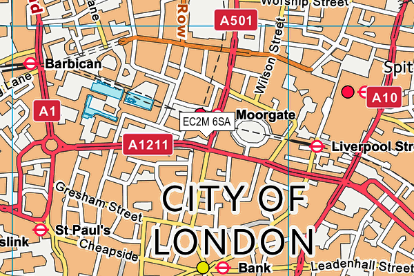 EC2M 6SA map - OS VectorMap District (Ordnance Survey) EC2M 6SA map - OS VectorMap District (Ordnance Survey)