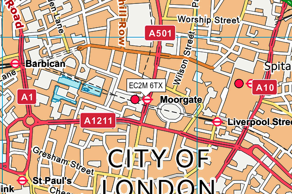 EC2M 6TX map - OS VectorMap District (Ordnance Survey) EC2M 6TX map - OS VectorMap District (Ordnance Survey)